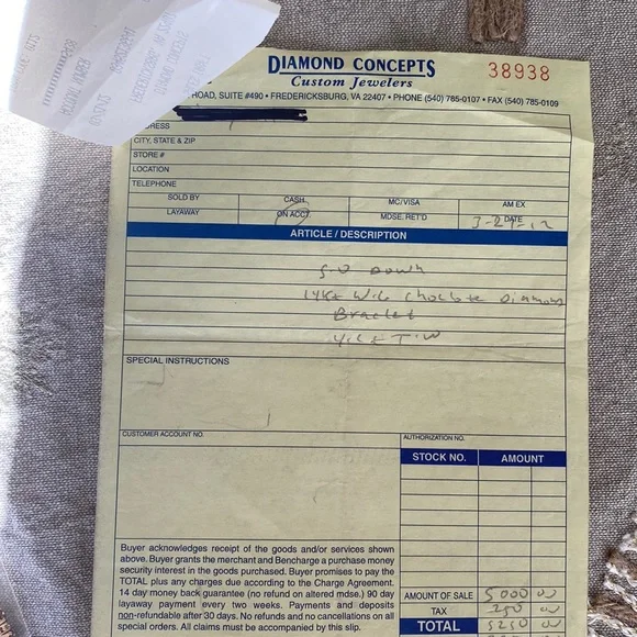 14K Yellow Gold Diamond Bracelet - Picture 5 of 6